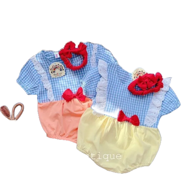 Sét bộ Body  nơ đỏ, viền ren HONEYBEE siêu xinh cho  bé yêu từ 3- 15 kg
