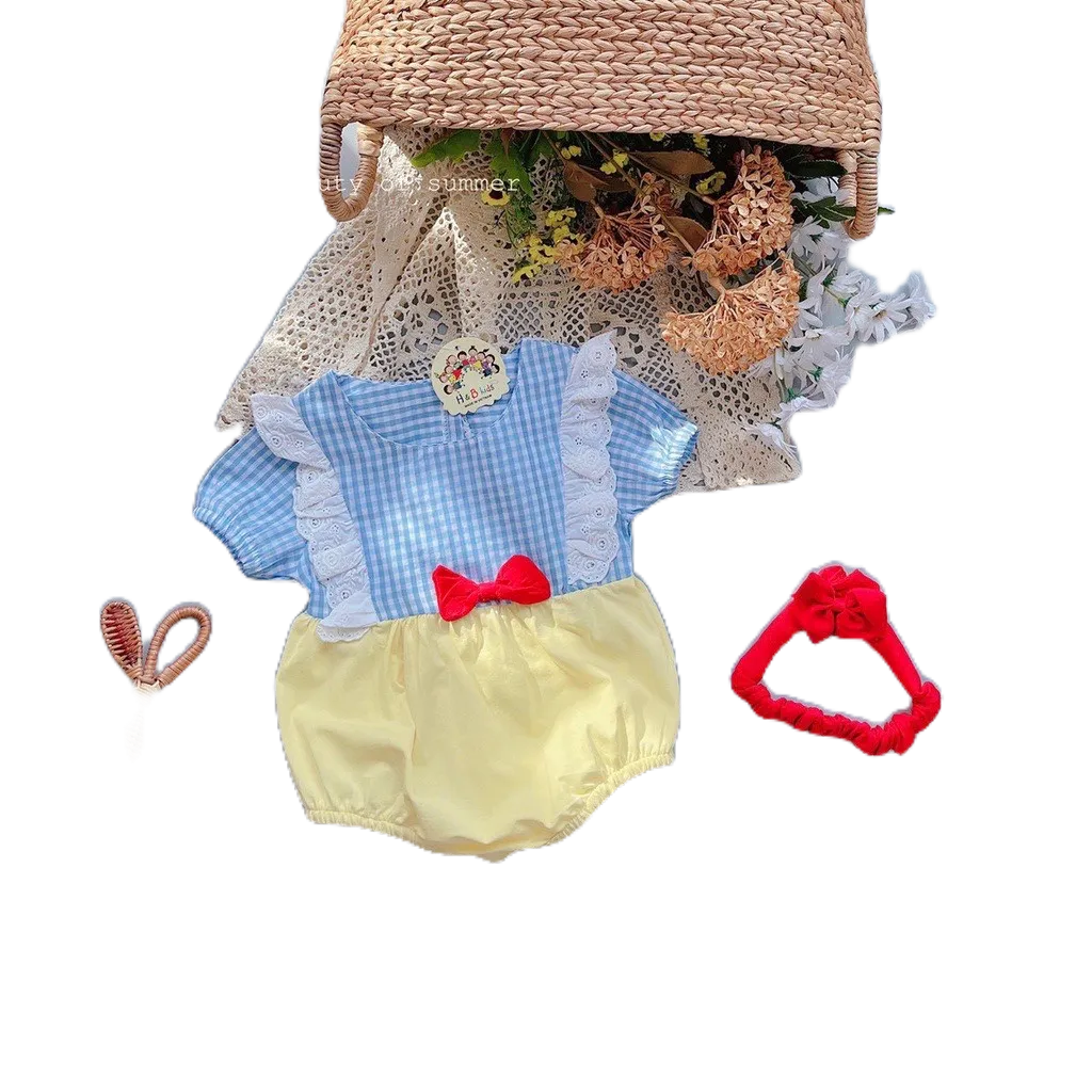 Sét bộ Body  nơ đỏ, viền ren HONEYBEE siêu xinh cho  bé yêu từ 3- 15 kg