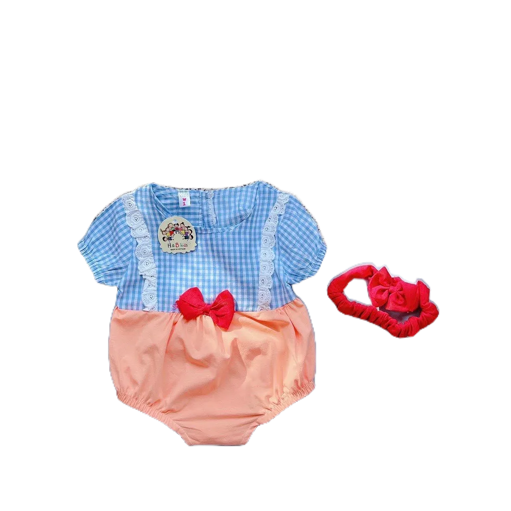 Sét bộ Body  nơ đỏ, viền ren HONEYBEE siêu xinh cho  bé yêu từ 3- 15 kg