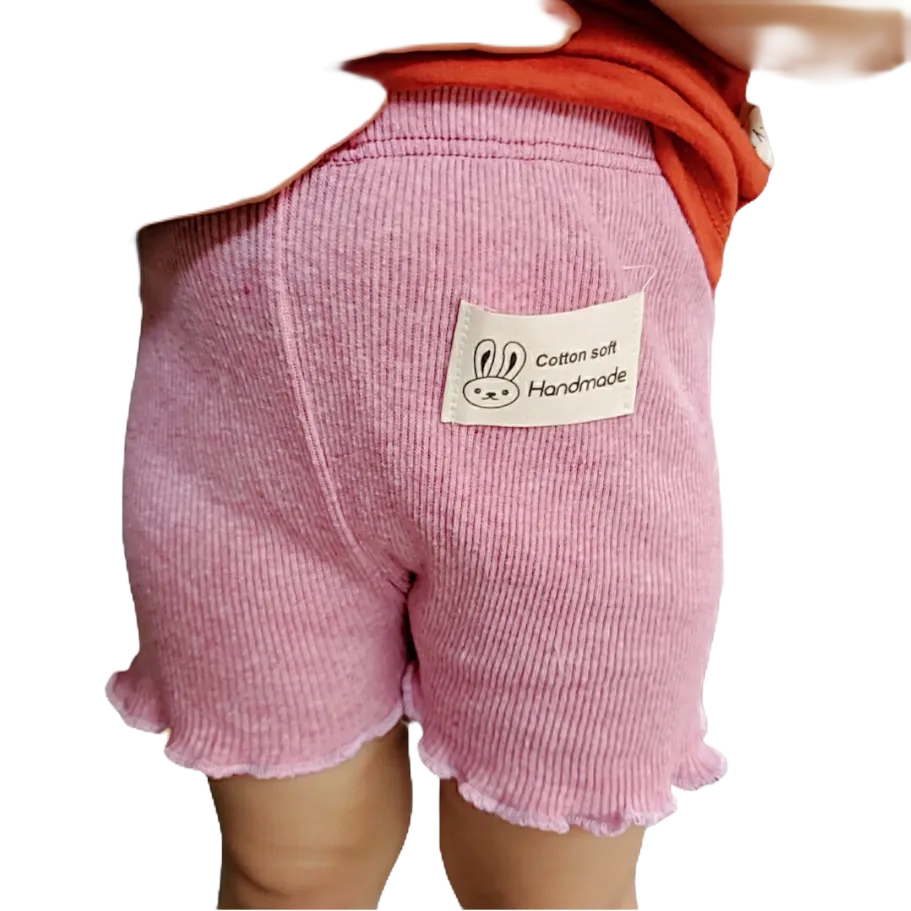 Quần đùi len tăm nhỏ tem con thỏ siêu xinh cho bé gái 8-20kg