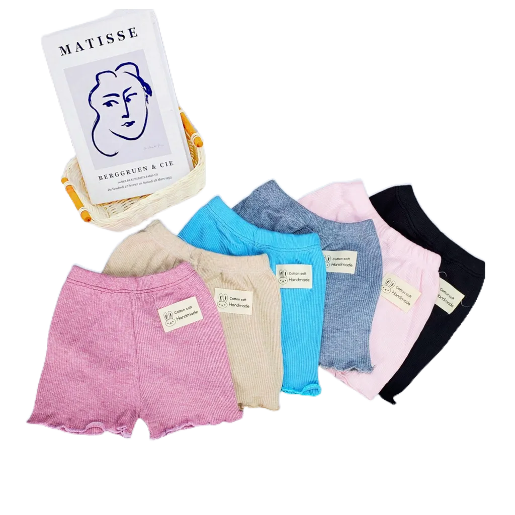Quần đùi len tăm nhỏ tem con thỏ siêu xinh cho bé gái 8-20kg