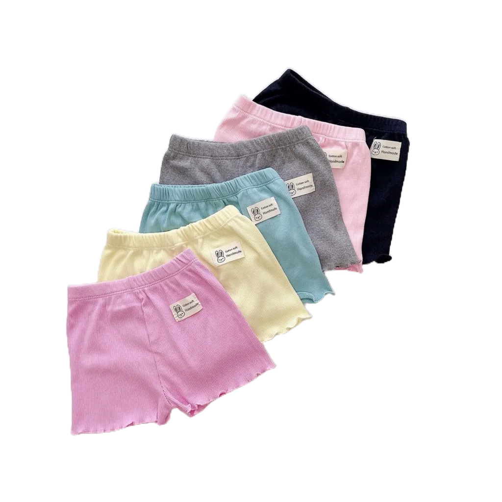 Quần đùi len tăm nhỏ tem con thỏ siêu xinh cho bé gái 8-20kg