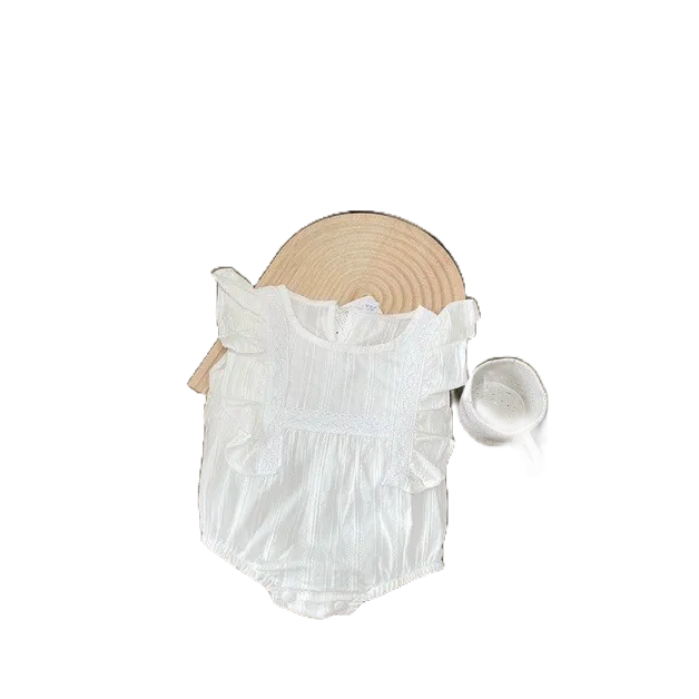 Sét Bộ Body Đũi Ren Bèo Hai Bên 2 Màu Trắng Hồng HONEYBEE Siêu Xinh Cho Bé Gái 5-13kg