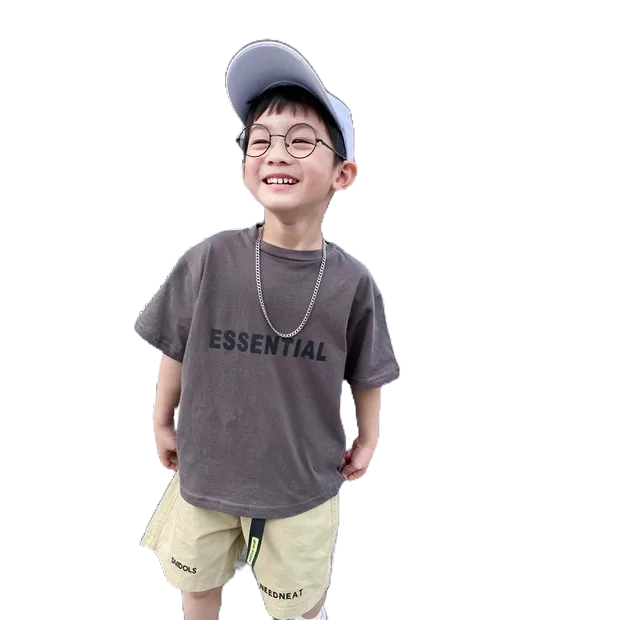 Áo thun, áo phông in chữ ESSENTIAL năng động cho bé trai, bé gái từ 8 -20 kg