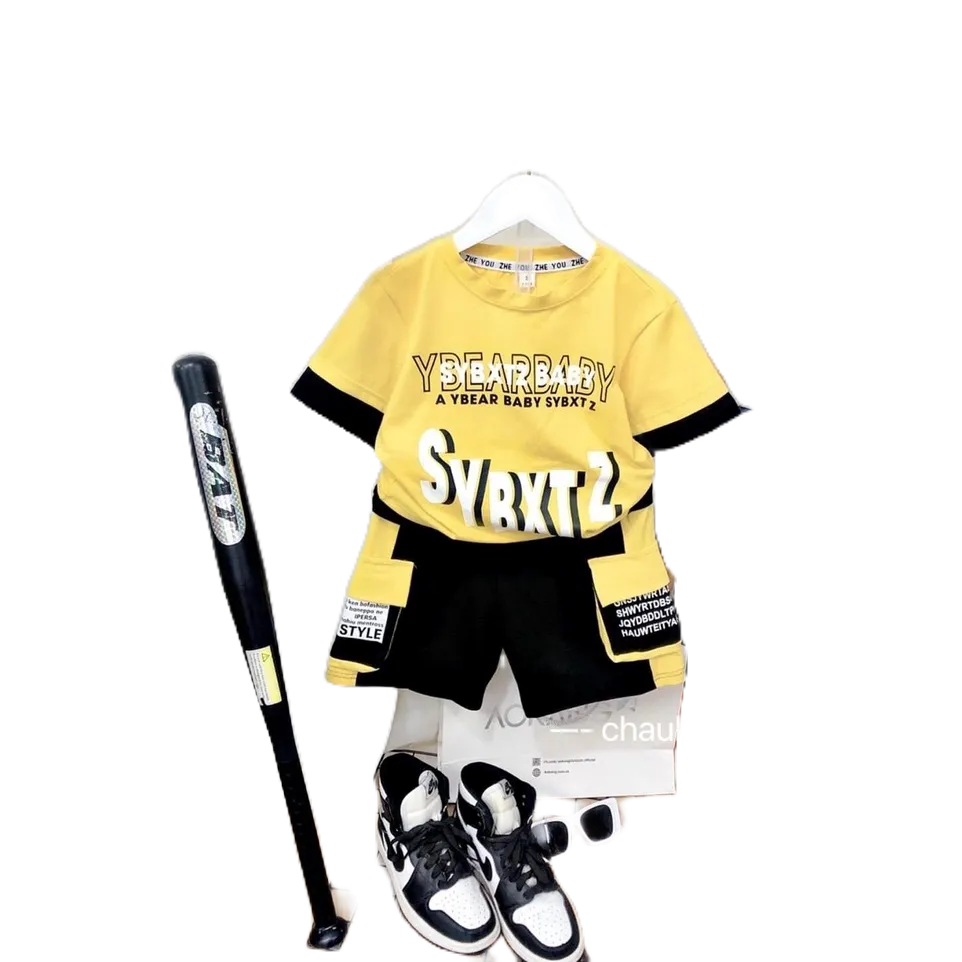 Sét Bộ Cotton Tàu Thể Thao Quần Túi Hộp Cá Tính 3 Màu Honey Bee Cho Bé Trai