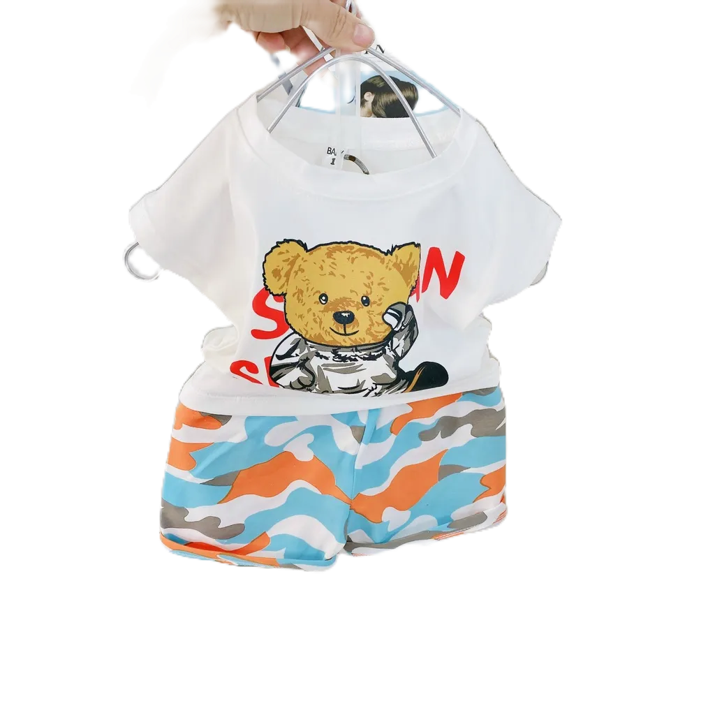 Sét Rằn Ri In Hình Gấu Ngộ Nghĩnh Cho Bé Trai Từ 8 - 20kg