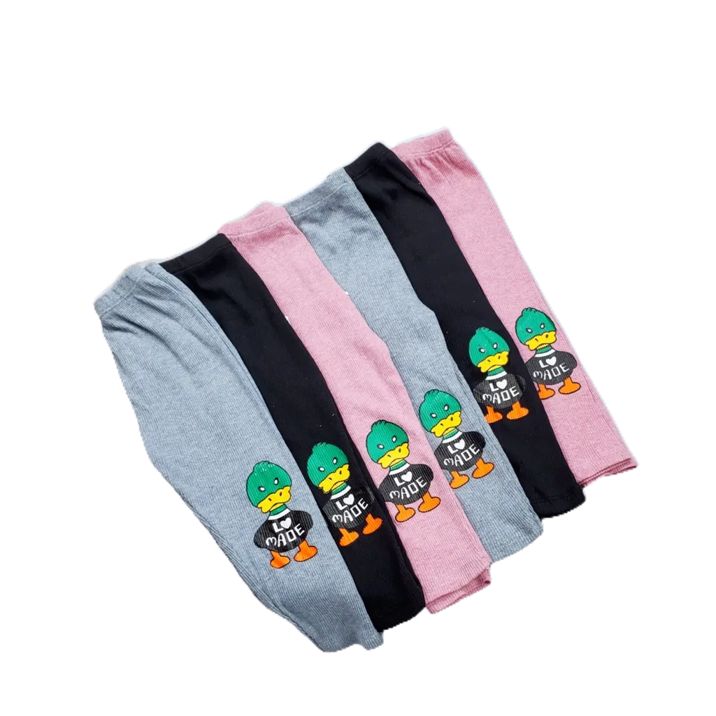 Quần Len Tăm Legging In Hình Vịt Made Co Dãn 4 Chiều HONEYBEE Hót Trend Cho Bé Gái Từ 8-20 kg