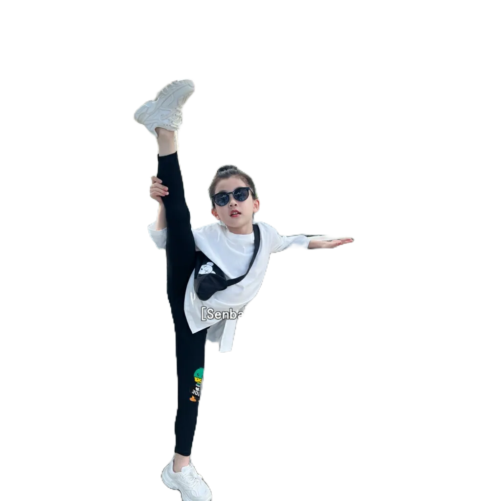 Quần Len Tăm Legging In Hình Vịt Made Co Dãn 4 Chiều HONEYBEE Hót Trend Cho Bé Gái Từ 8-20 kg