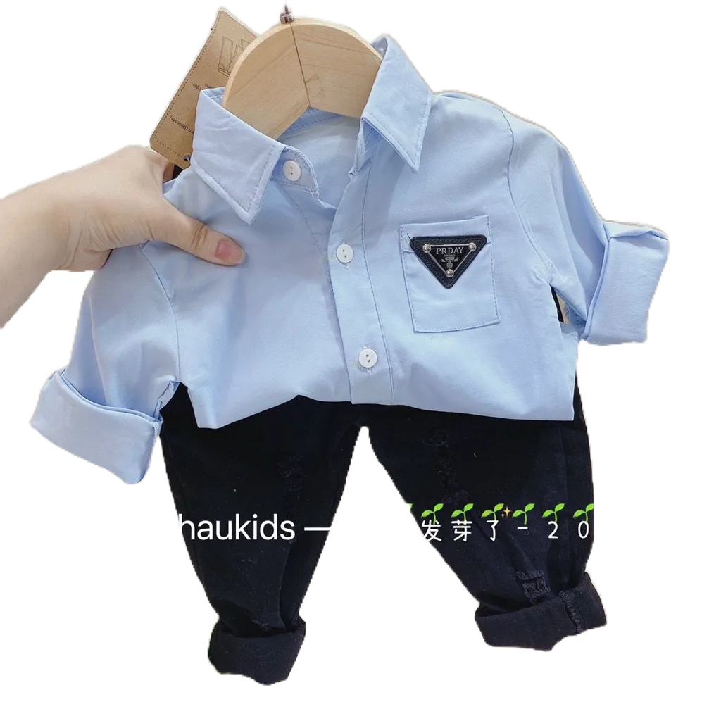 Sét Bộ Sơ Mi Phối Quần Kaki Bốn Màu Honey Bee Cho Bé Trai Từ 8-20kg