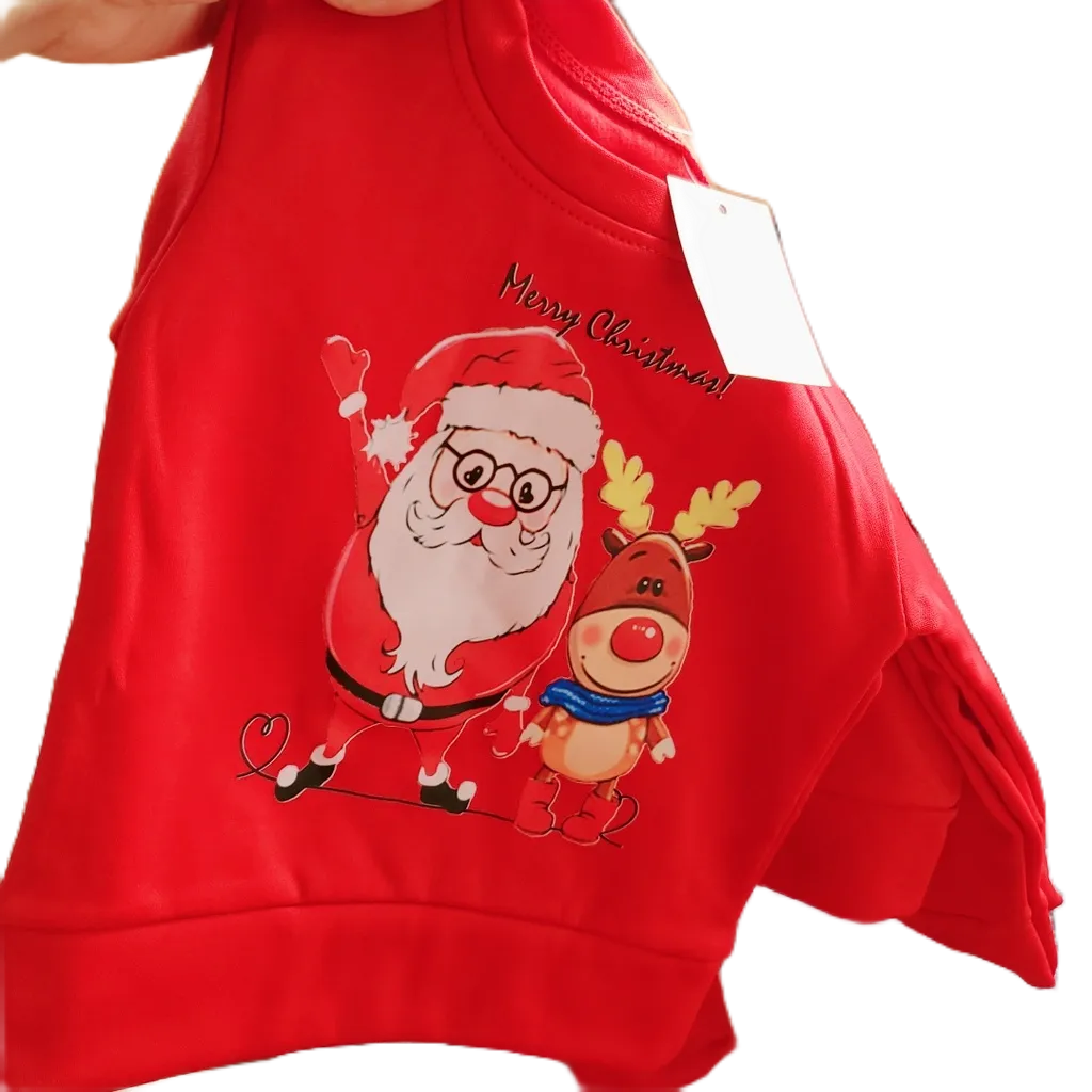 Áo Noel Nỉ Bông Mịn Honey Bee Hình In Xuất Sắc  Cho Bé Trai Bé Gái Từ 8-20 kg