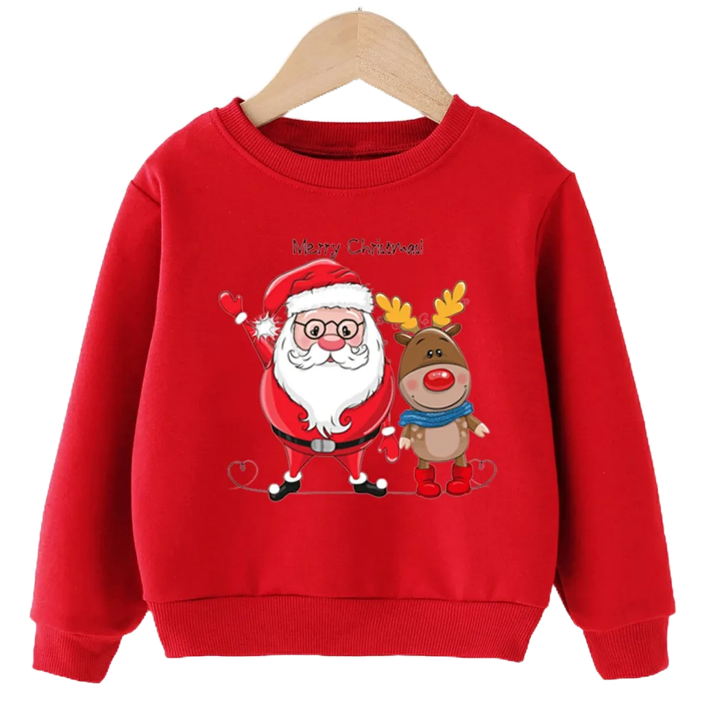 Áo Noel Nỉ Bông Mịn Honey Bee Hình In Xuất Sắc  Cho Bé Trai Bé Gái Từ 8-20 kg
