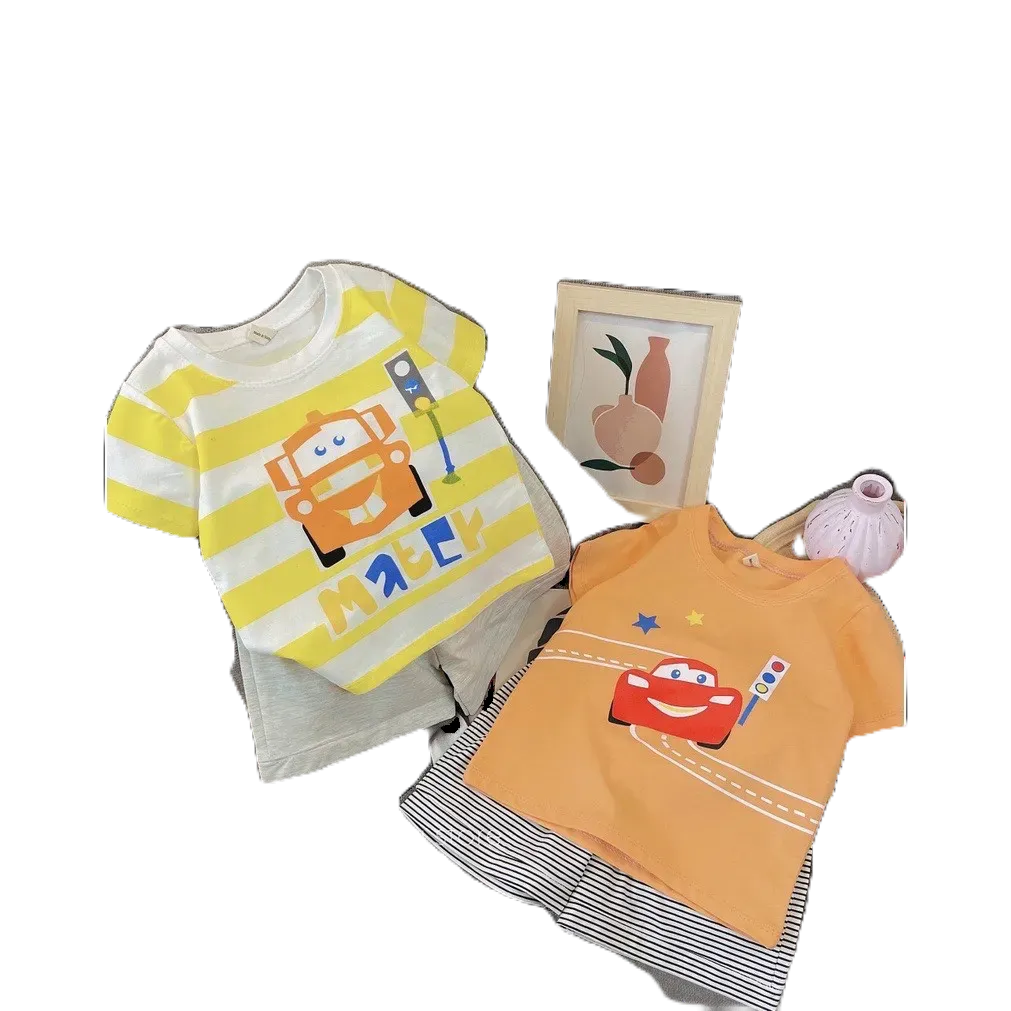 Sét Bộ Thun Bé Trai trai Cotton Ô TÔ Siêu Hót Từ 8-22kg