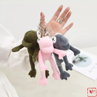 Móc khóa ếch xanh chân dài, móc cài cho balo, túi, móc chìa khóa