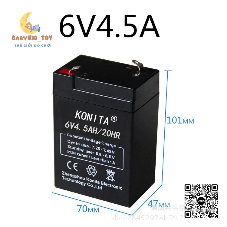 Ắc Quy Điện 6V-12 Dùng Cho Xe Điện Trẻ Em, Quạt Điện, Quạt Sạc, Quạt Tích Điện