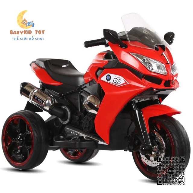 Mô Tô Xe Máy Điện NEL 1200 2 Động Cơ Tải Trọng 60KG: Đỏ - Xanh - Trắng