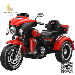 [Freeship Hà Nội] Mô Tô Xe Máy Điện POLICE 3 Bánh ABM 5288 2 Động Cơ Tải Trọng 60KG: Đỏ-Xanh-Đen-Trắng