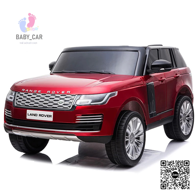 Ô tô điện LAND ROVER 2 chỗ bánh cao su, ghế nệm da, sơn tĩnh điện màn hình MP4