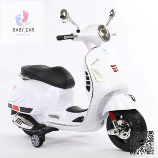 [Freeship Hà Nội] Xe Máy Mô Tô Điện VESPA Cho Bé Tự Lái 2 Động Cơ 12V(Xanh-Hồng-Đỏ-Trắng)