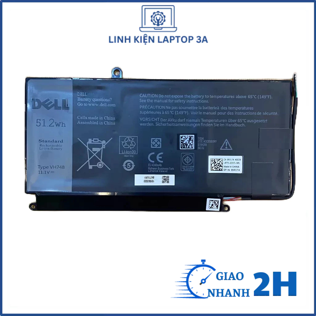 Pin laptop Dell Vostro 5460 ZIN 5470 5480 5560 5570 VH748 V5560 V5460 V5470 V5480 14-5480 Inspiron 14-5439 14zD-3526