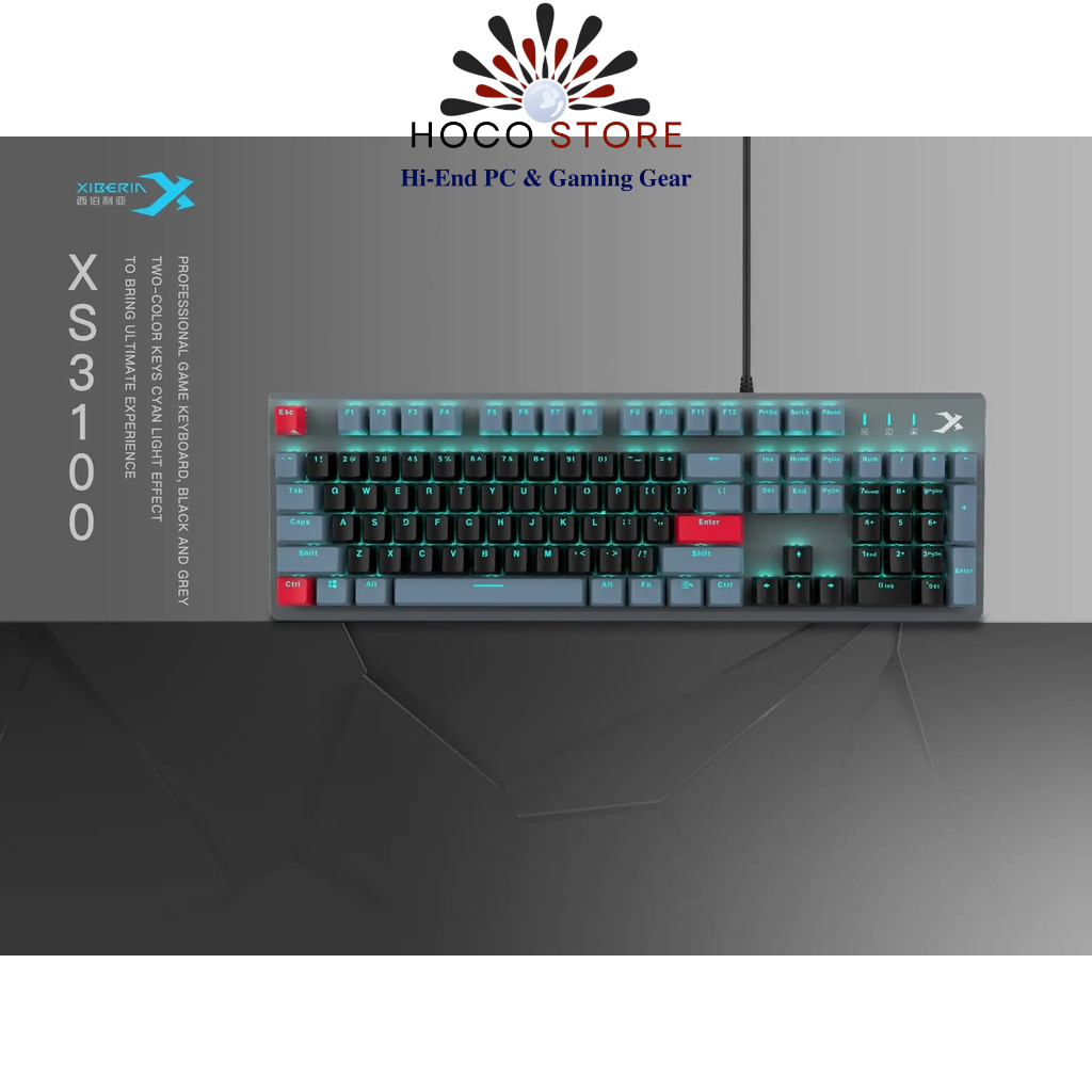 Bàn Phím Cơ Băng Giá XIBERIA XS3100 Blue Ice Blade Optical Axis Game Mechanical Keyboard Wired - BH 12 Tháng