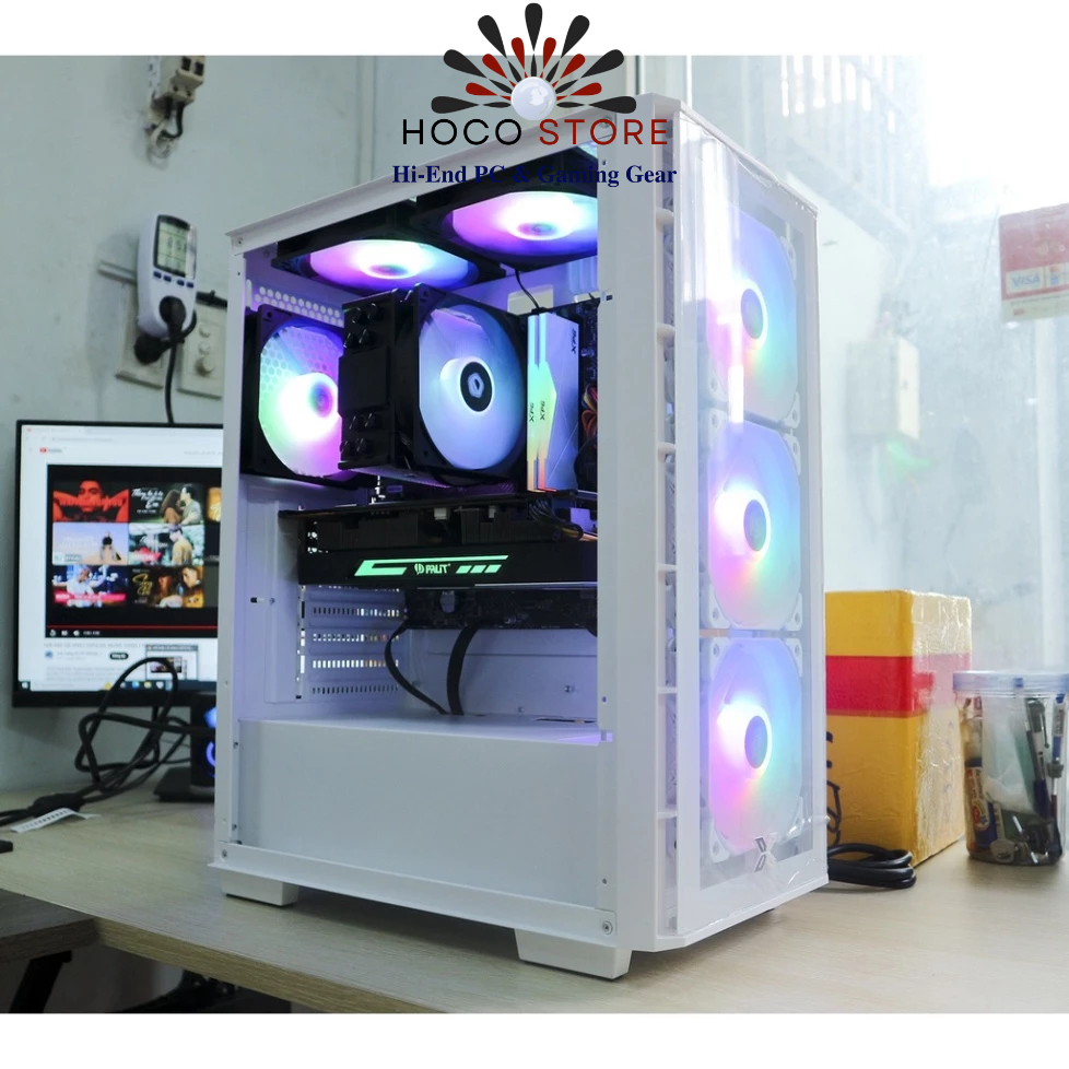 Thùng PC Gaming Hoco-09 Core I3 10105F, 16GB Ram, VGA GTX 1060/GTX 1070/RX 6600 Mới