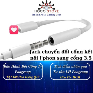 Cáp chuyển đổi cổng nghe nhac không cần kết nối blutooth - jack chuyển cổng Lai'nin sang cổng 3.5 Hoco Store PC