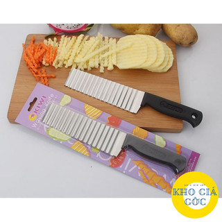 (Combo 3 Cái) Dao Thái Rau Củ Lượn Sóng (kho gia goc)