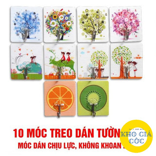 Combo 10 Móc Dán Tường Siêu Dính 3D Độc Đáo ( ngẫu nhiên )