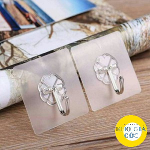 Combo 40 Móc Trong ,Móc Treo Đồ Đa Năng Dán Tường ( Trong Suốt )