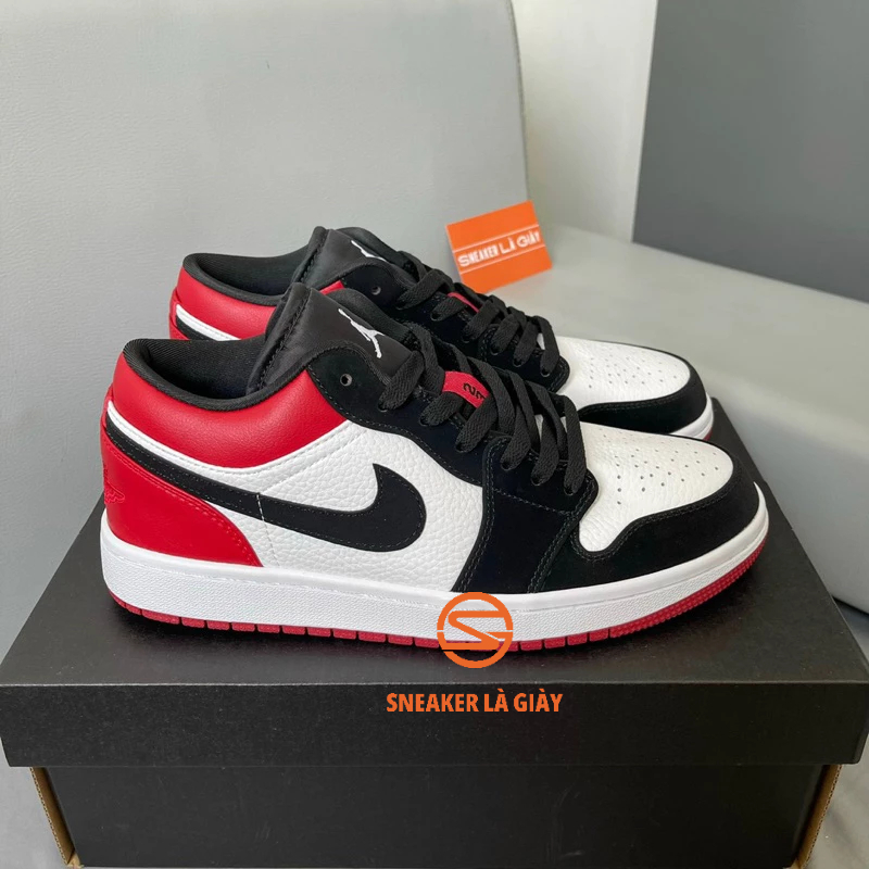 Giày sneaker Jordan 1 Low Black Toe - Bản Đẹp Fullbox