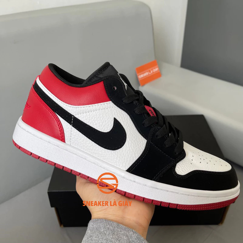 Giày sneaker Jordan 1 Low Black Toe - Bản Đẹp Fullbox