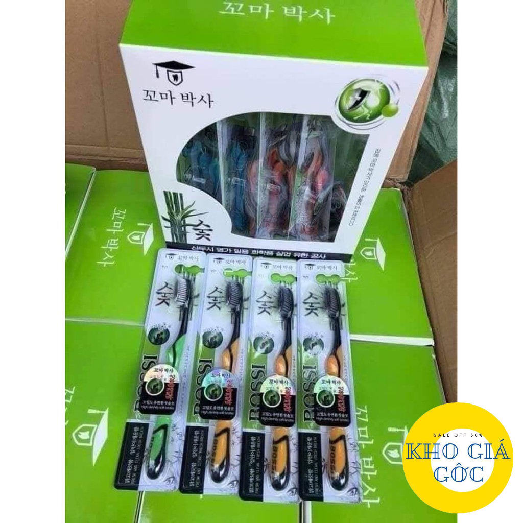 Bàn Chải Đánh Răng Bossi Than Tre Hoạt Tính Hàn Quốc