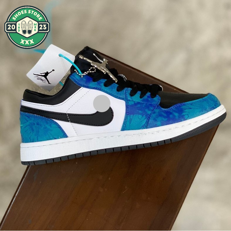 Giày sneaker JD Tie Dye Cổ thấp_Giày thể thao Jordan xanh loang độc lạ thời trang