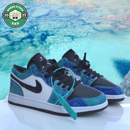 Giày sneaker JD Tie Dye Cổ thấp_Giày thể thao Jordan xanh loang độc lạ thời trang