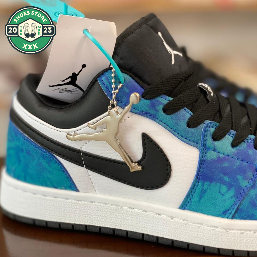 Giày sneaker JD Tie Dye Cổ thấp_Giày thể thao Jordan xanh loang độc lạ thời trang