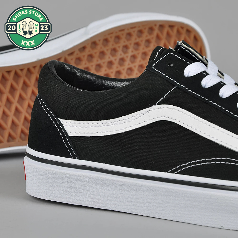 Giày Vans Old Skool đen, Giày lười caro slipon đen trắng hàng siêu đẹp cao cấp