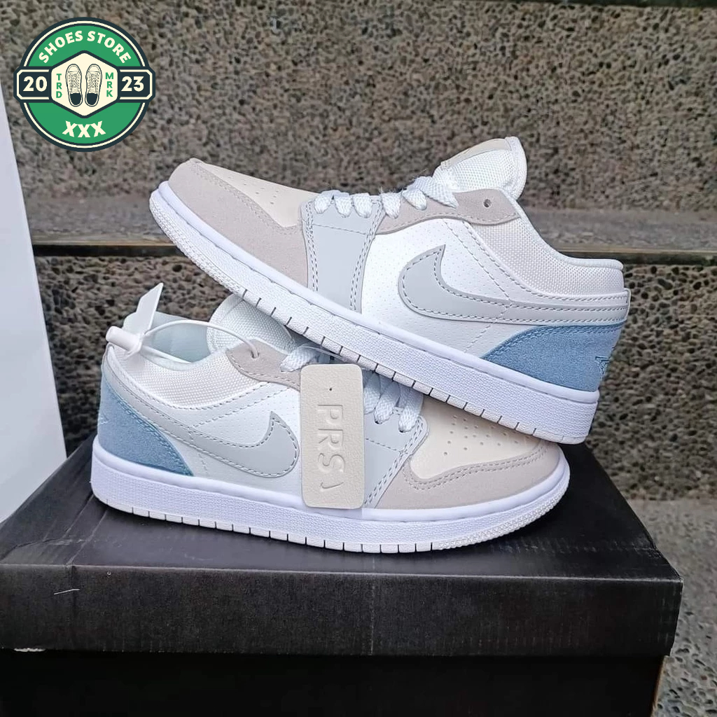 Giày Jordan Cổ Thấp Các Màu, Jordan 1 Paris, Giày JD1 Cam Đen Hàng Đẹp Full Box