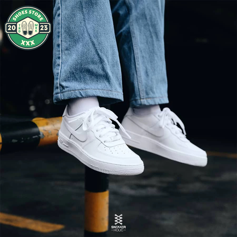 Giày AF1 trăng quốc dân _ Giày thể thao Air Force 1 White Full cân mọi outfit
