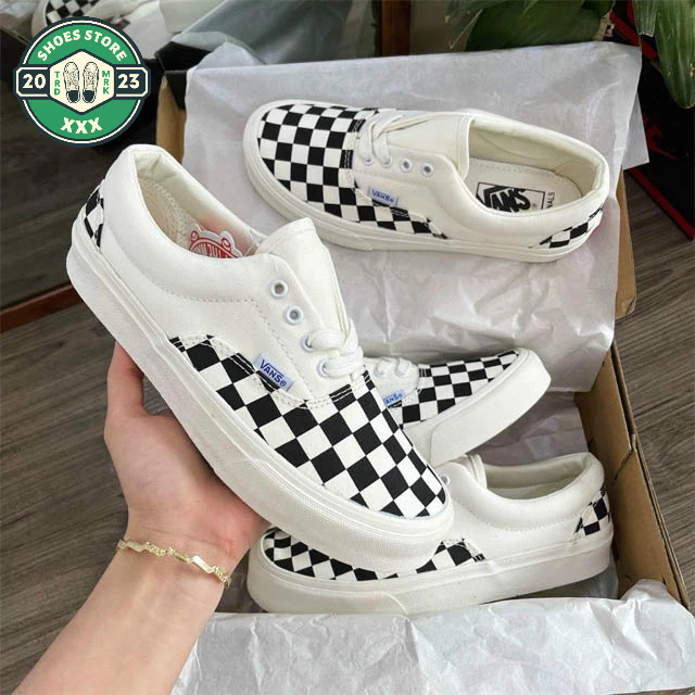Giày Vans dây buộc, Giày Vans caro slip on nam nữ bản đẹp unisex Full box
