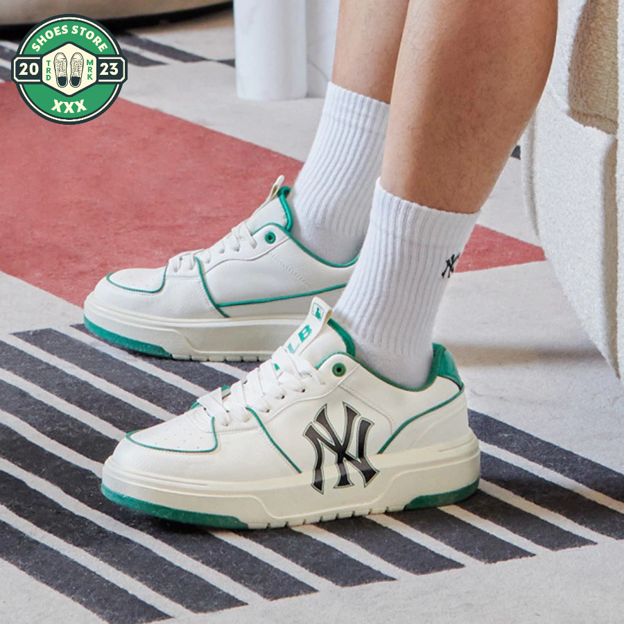 Giày Thể Thao MLB Chunky Liner Xanh Lá, Giày MLB Chunky Liner White Black 2023