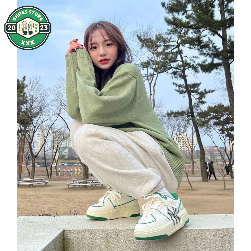 Giày Thể Thao MLB Chunky Liner Xanh Lá, Giày MLB Chunky Liner White Black 2023