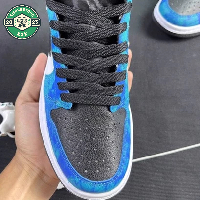 Giày Thể Thao Jordan Xanh Loang Đế Dày Thoáng Khí Phong Cách Thời Trang Mới Full box