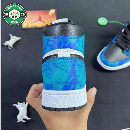 Giày Thể Thao Jordan Xanh Loang Đế Dày Thoáng Khí Phong Cách Thời Trang Mới Full box