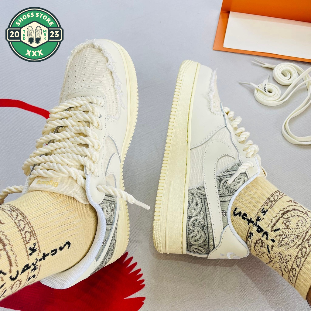 Giày AF1 Dây Thừng, Giày AIR FORCE 1 Canvas Bản Mới 2023 Cao Cấp Full Nam Nữ