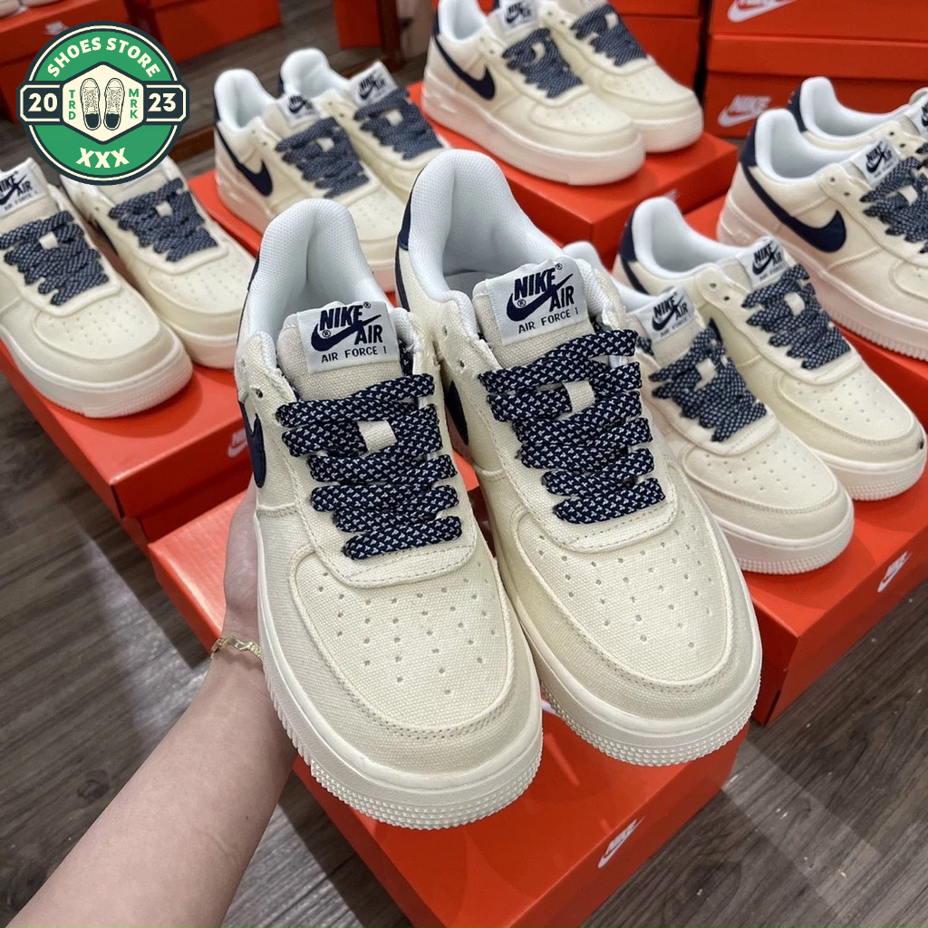 Giày AF1 Dây Thừng, Giày AIR FORCE 1 Canvas Bản Mới 2023 Cao Cấp Full Nam Nữ