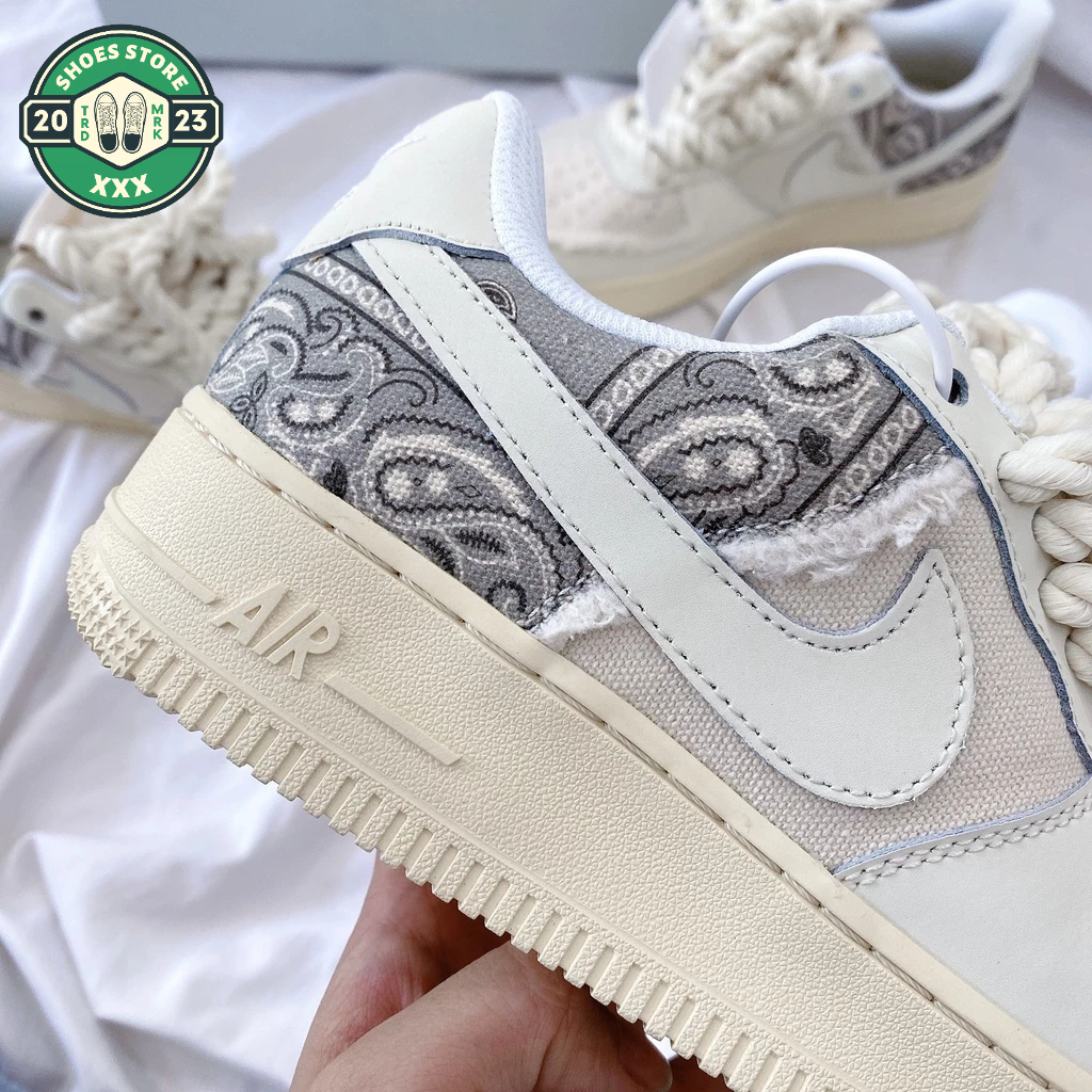 Giày AF1 Dây Thừng, Giày AIR FORCE 1 Canvas Bản Mới 2023 Cao Cấp Full Nam Nữ