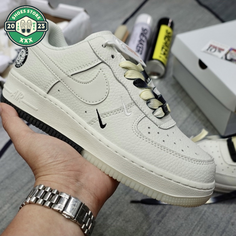Giày Air Force 1 Brooklyn, Giày AF1 Âm Dương đế 2 màu đen trắng phối đồ nam nữ