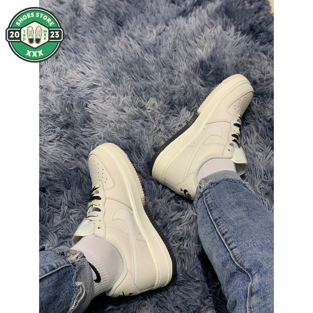 Giày Air Force 1 Brooklyn, Giày AF1 Âm Dương đế 2 màu đen trắng phối đồ nam nữ