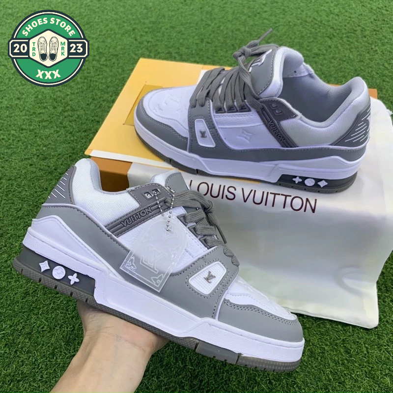 Giày LV trainer Xám cổ thấp_ Giày thể thao LV Grey Low mới nhất hot trend Full Box