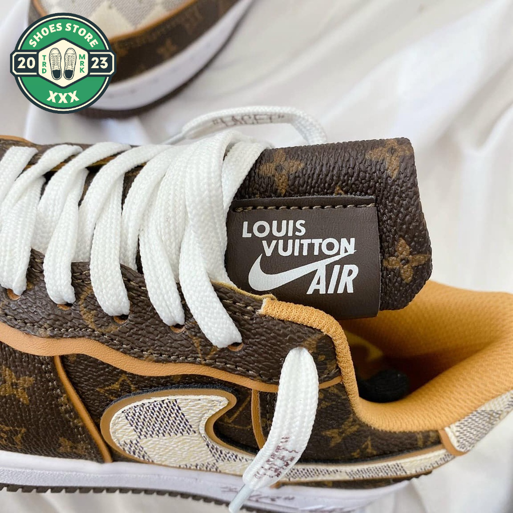 Giày AF1 LV Low Brown_Giày AF1 LV Nâu Hàng Chuẩn Cao Cấp 2023 Full Box
